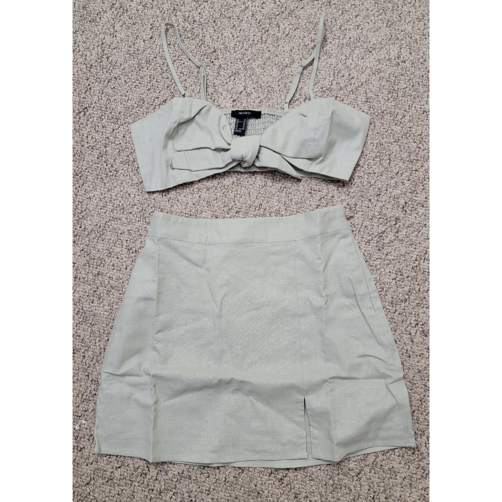 Light Green Crop and Skirt